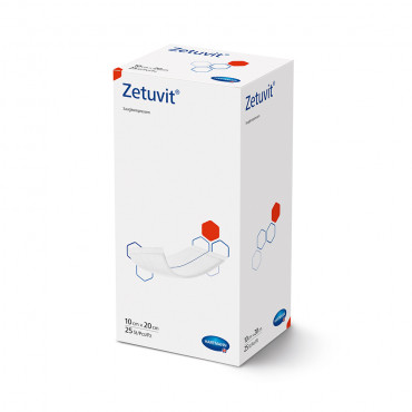ZETUVIT, Comprese Absorbante cu Invelis de Material Netesut, Nesterile
