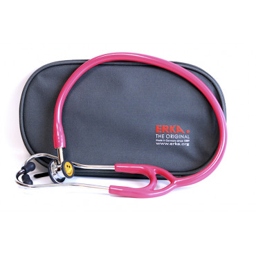 Stetoscop ERKA FINESSE 2, pentru copii, piesa de ascultare dubla cromata, membrane pe fiecare parte 32/20 mm, tubulatura dubla