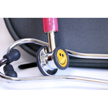 Stetoscop ERKA FINESSE 2, pentru copii, piesa de ascultare dubla cromata, membrane pe fiecare parte 32/20 mm, tubulatura dubla