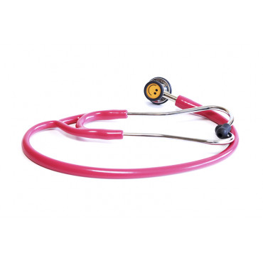 Stetoscop ERKA FINESSE 2, pentru copii, piesa de ascultare dubla cromata, membrane pe fiecare parte 32/20 mm, tubulatura dubla