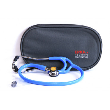 Stetoscop ERKA FINESSE 2, pentru copii, piesa de ascultare dubla cromata, membrane pe fiecare parte 32/20 mm, tubulatura dubla
