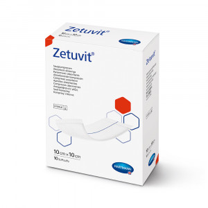 ZETUVIT, Comprese Absorbante cu Invelis de Material Netesut, Sterile